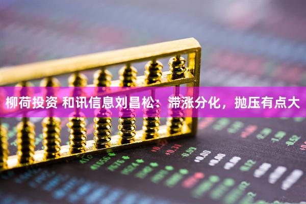 柳荷投资 和讯信息刘昌松：滞涨分化，抛压有点大